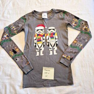 Hanna Andersson boys size 150 or 12 Star Wars pajama top vguc